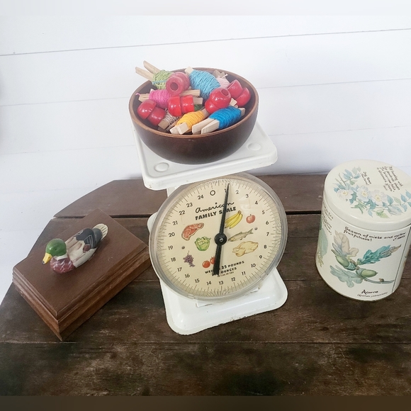 Vintage American Family White Metal Kitchen Scale 25lb - Picture 9 of 9